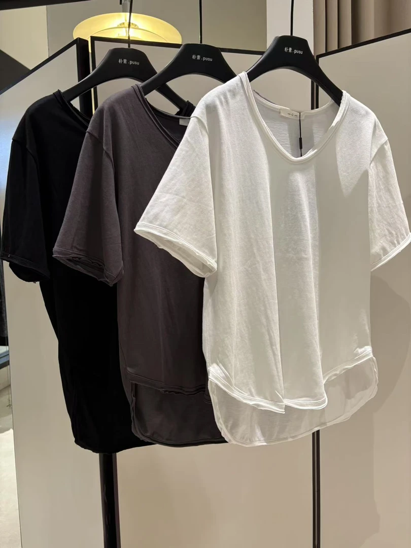 【木朴素T恤25】短款时尚U领4604