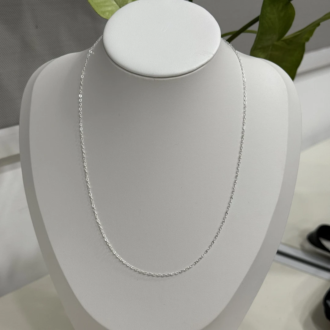 链子足银 足银999【1.5g】素链o字单链子45cm纯银时尚百搭