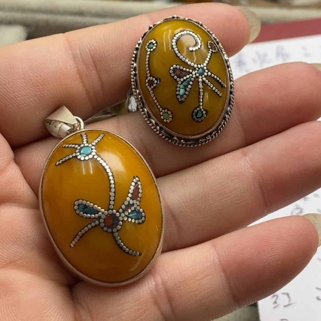 仿水晶吊坠925银闺***屋晓鱼尼泊尔手工制作