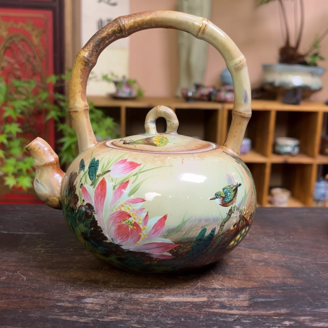 柴烧纯手工手绘陶瓷