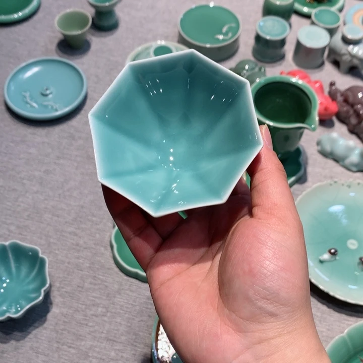 喵*意龙泉青瓷茶具杯子