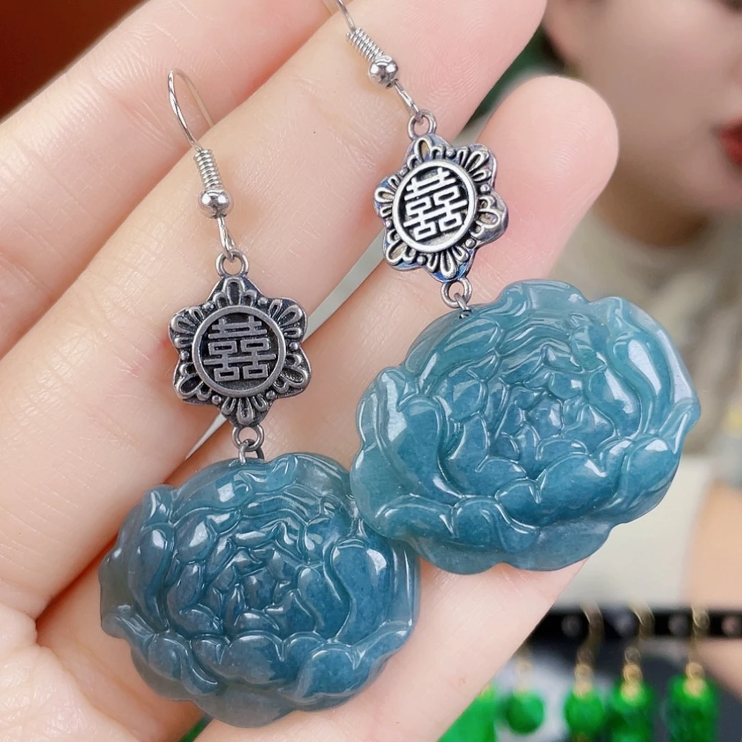 翡翠未镶嵌耳饰饰品