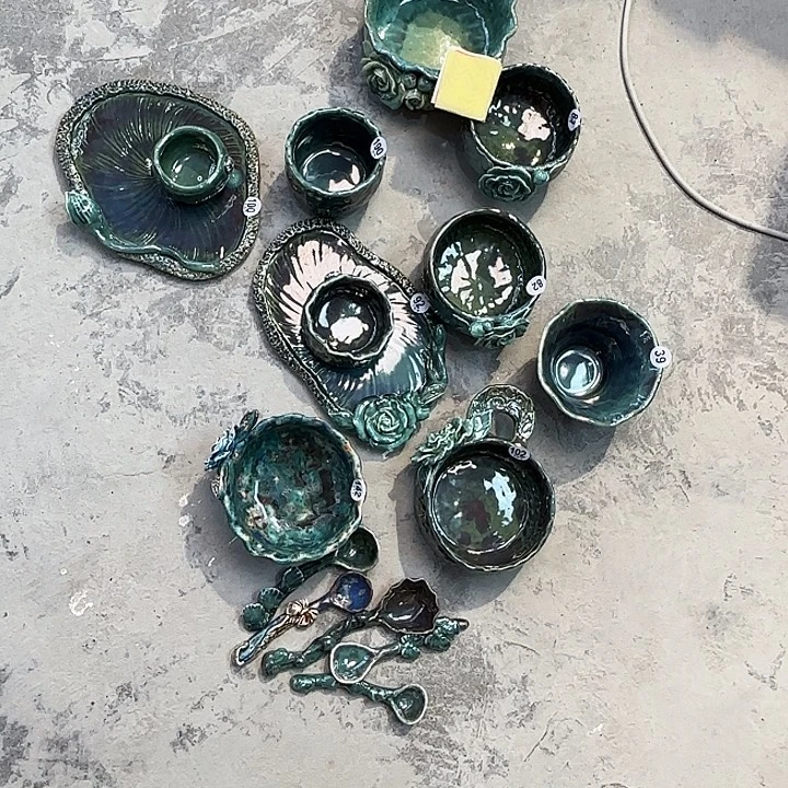 园***.纯手工咖啡杯盘碗