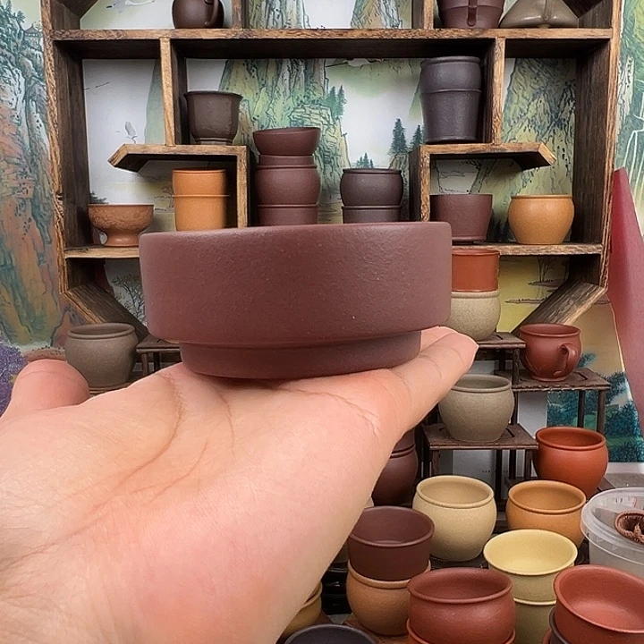 紫砂茶杯拙器甄选，纯原本矿。