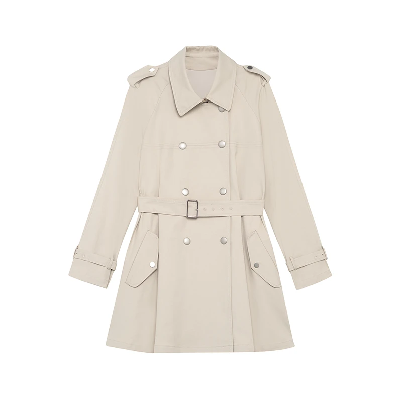 【直播专享】商场同款新品宽松阔版四合扣时尚风衣N112A31075