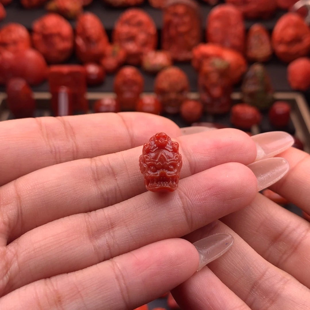 南红玛瑙南红川料原矿精工尸陀林11.5mm未镶嵌