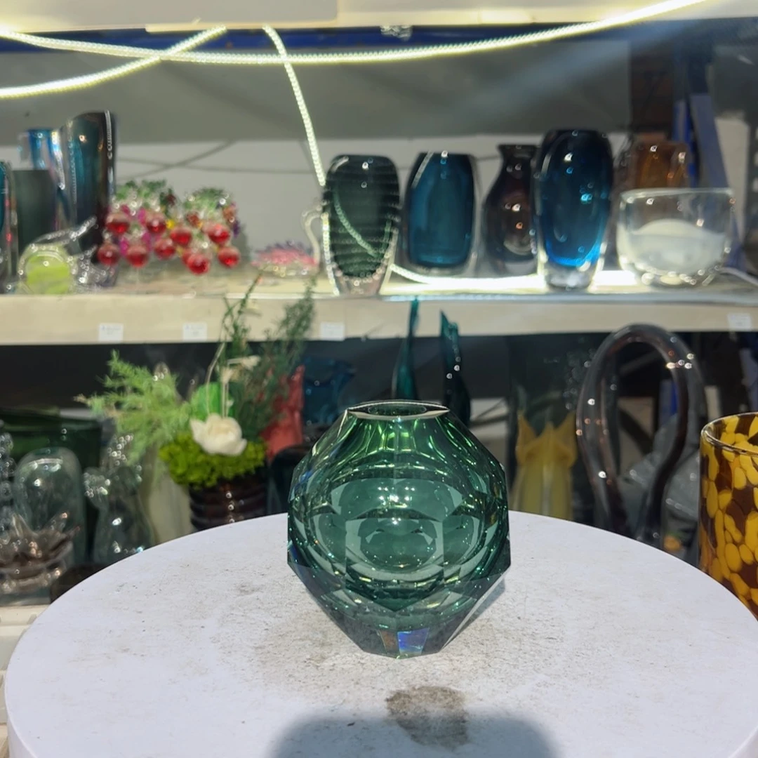 高 11 轻奢琉璃花器福利正常手工痕迹