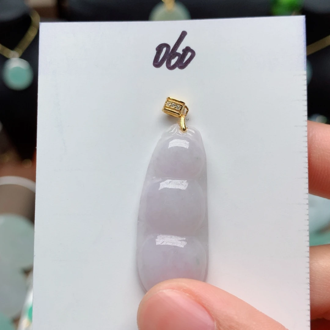 翡翠颈饰银S925镀金镶嵌吊坠