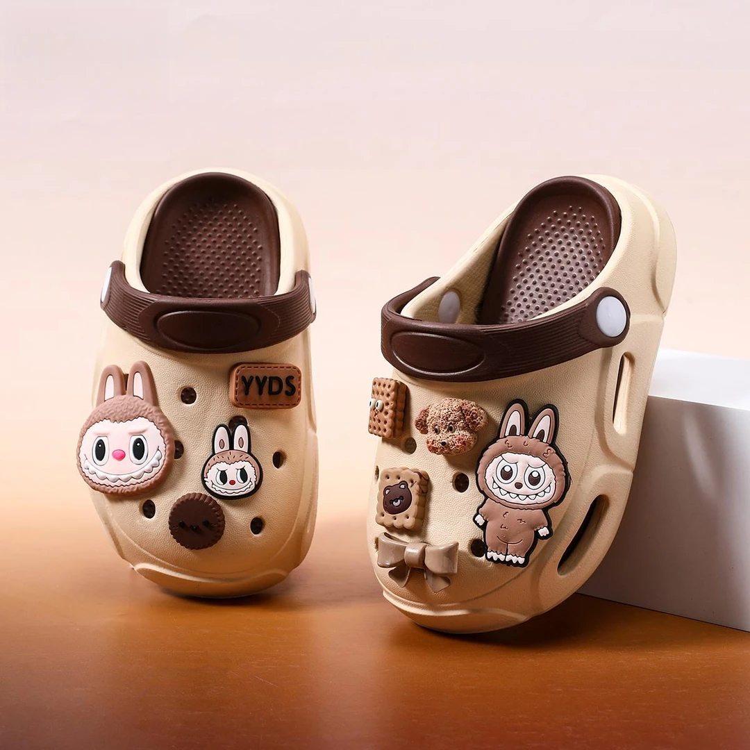 拉布布儿童拖鞋男童洞洞鞋夏季新款室内防滑女孩宝宝外穿亲子沙滩