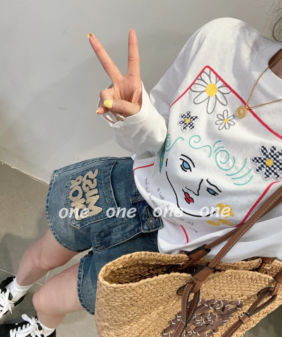 韩系休闲涂鸦风格长袖T恤