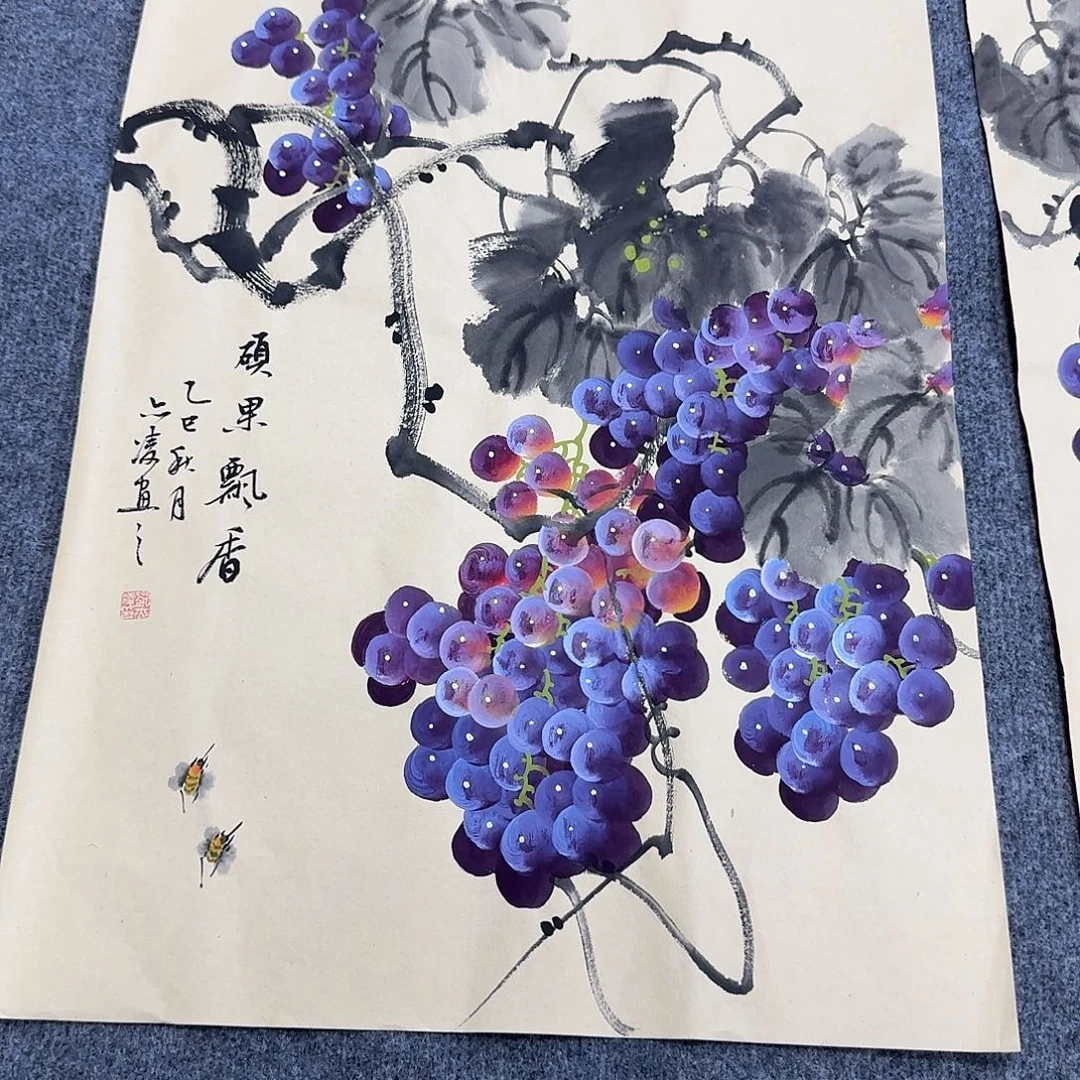 国画纯手绘山水花鸟