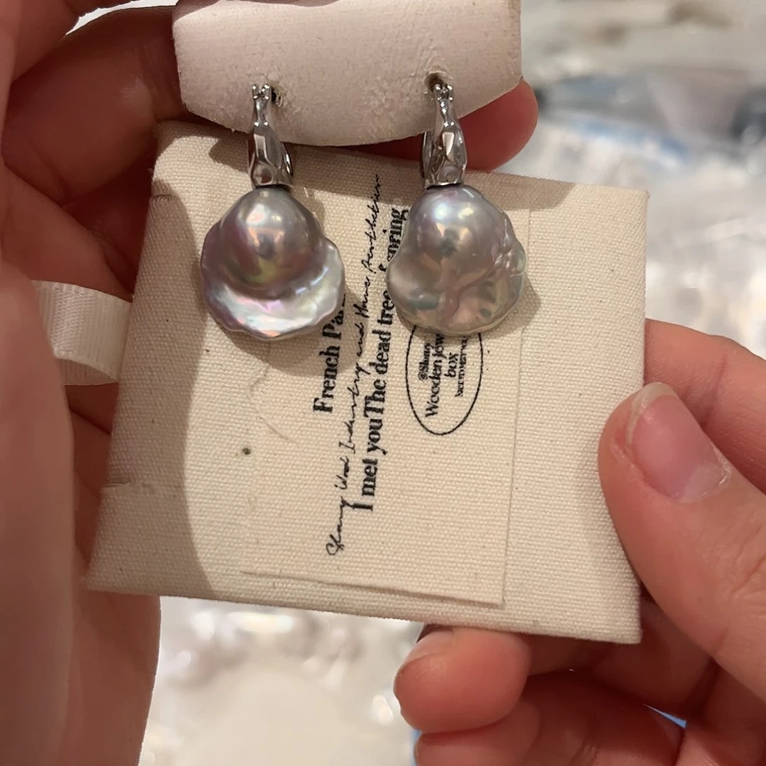 淡水珍珠耳饰合金