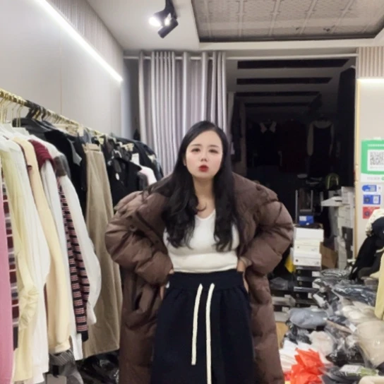 藏蓝色阔腿裤福利特价