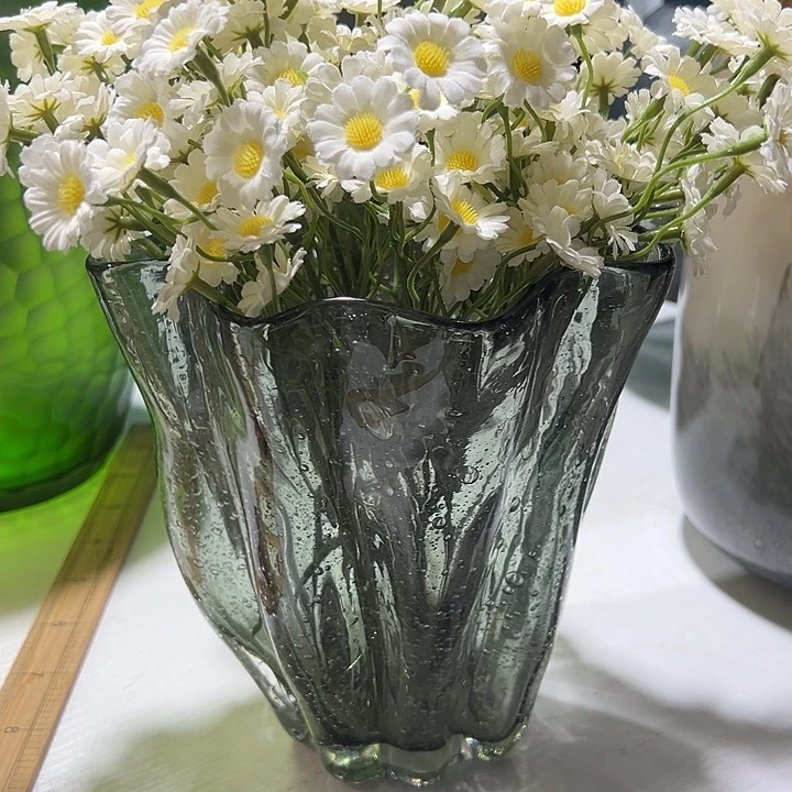 灰色花瓶花器高19口13