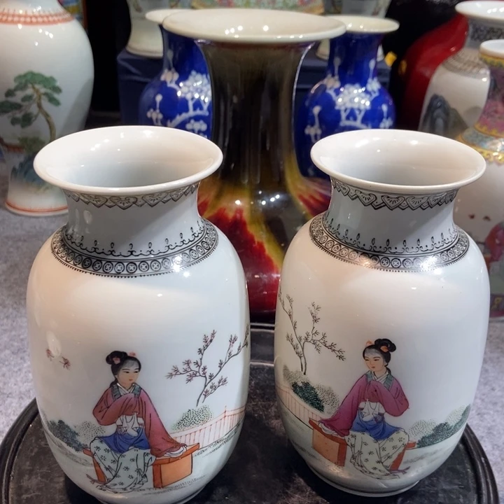 摆件老*景德镇粉彩陶瓷