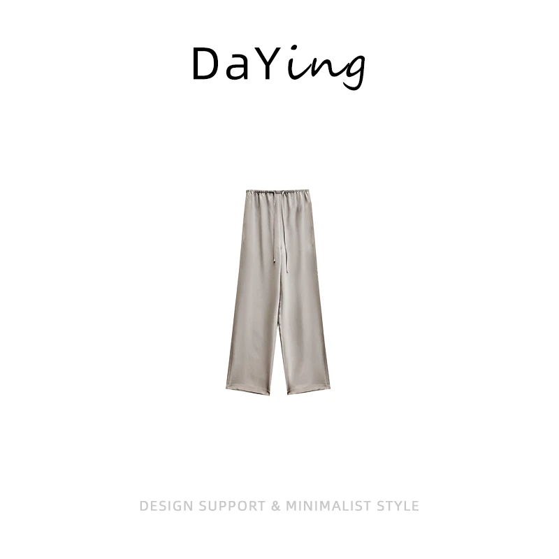 2025夏季新款日本进口三醋酸面料舒适透气休闲裤时尚百搭阔腿裤