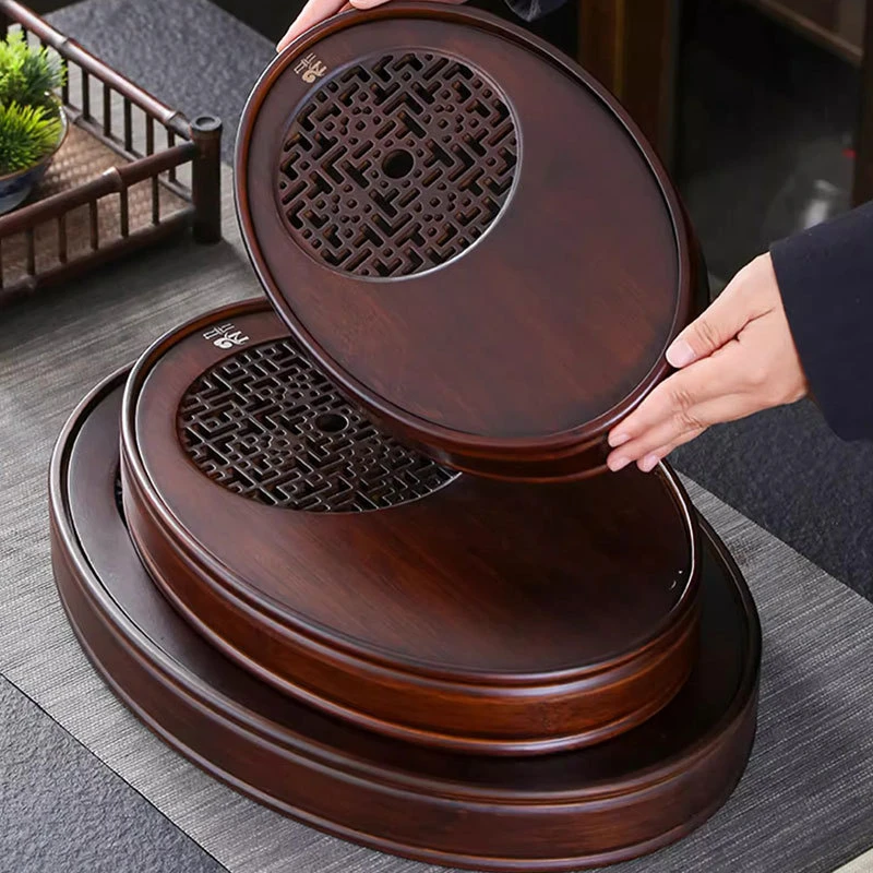 【仿古盛水】茶盘客厅小型储水中式茶海沥水茶托盘功夫茶具干泡台