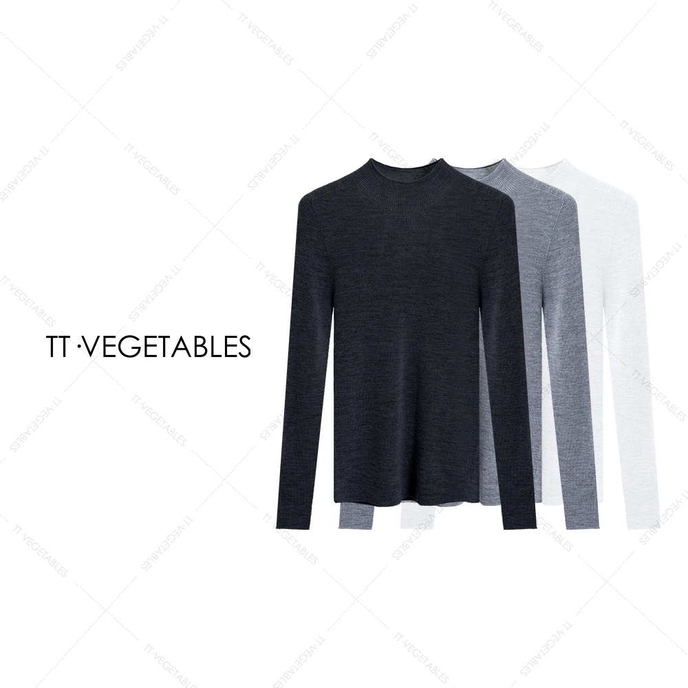 噢芬/小个子 【冷千】 羊毛针织衫显瘦纯色高领打底衫521262