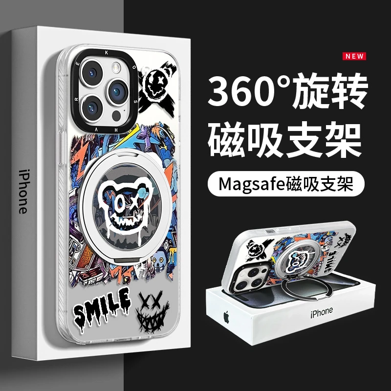暴力熊支点支架适用苹果16手机壳华为pura70pro酷帅15高级感14/13