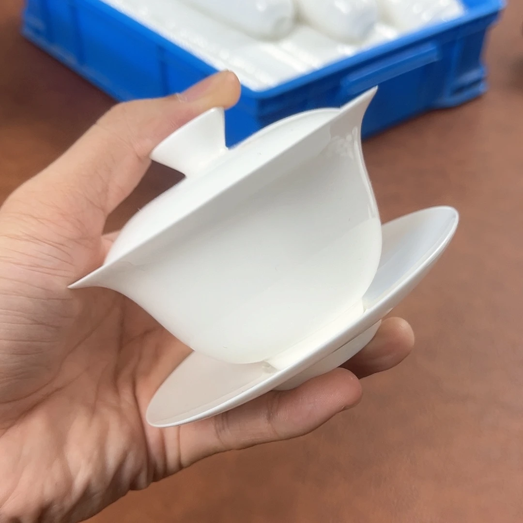 120骨瓷盖碗超薄胎单个