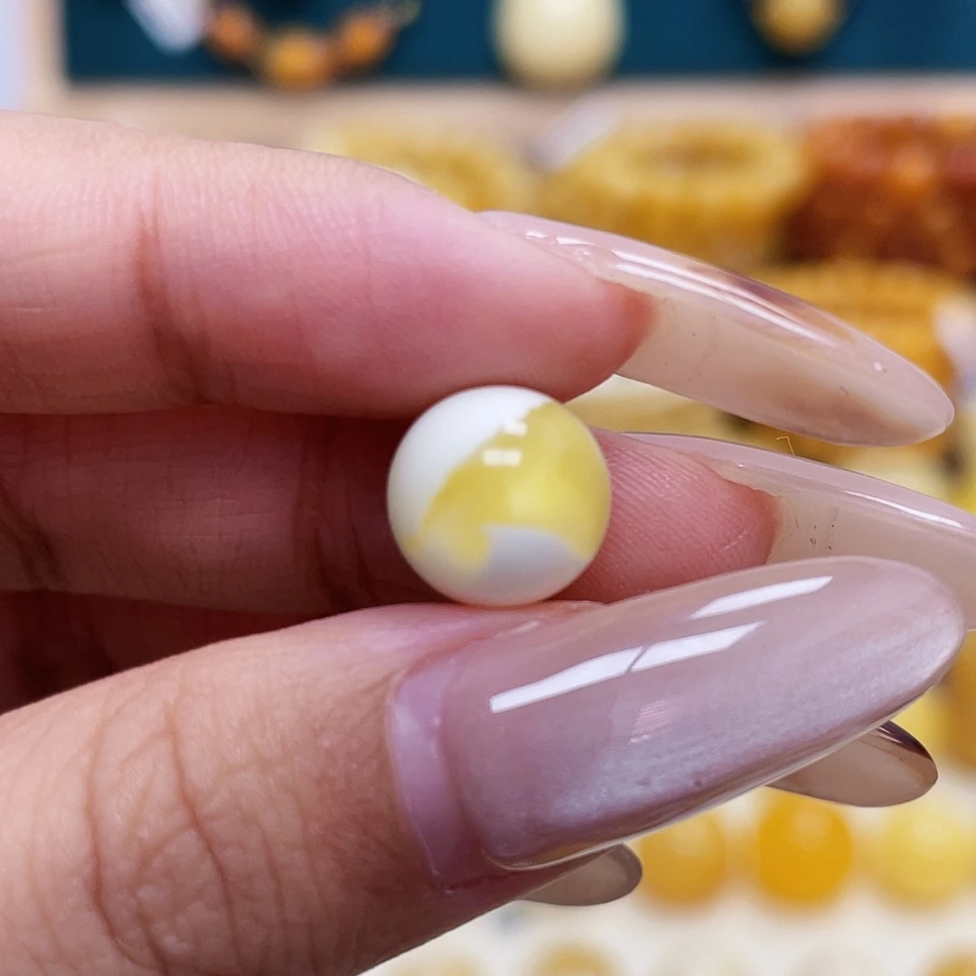 蜜蜡未镶嵌珠宝奇石10.2mm圆珠