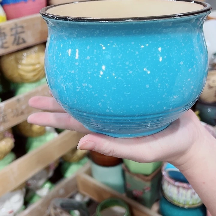 有孔，凑单福利满10元发货陶瓷多肉花盆！