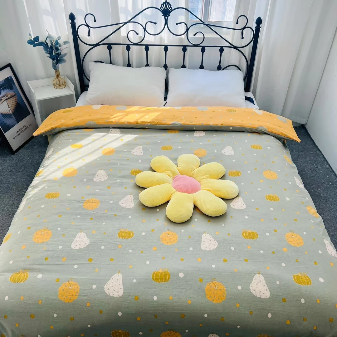 【安娜专属】新款80支有氧双层纱提花四季款厚实床单套件三件套