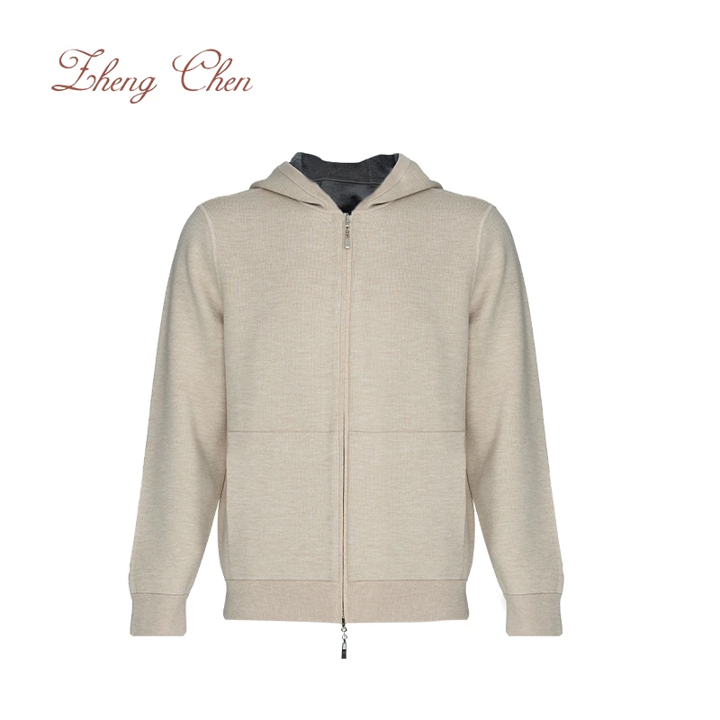 塔斯马尼亚羊毛两面穿加厚连帽卫衣 Y-MK96125