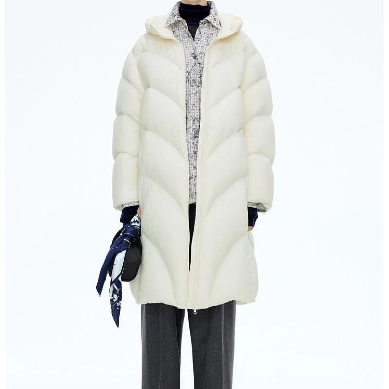 【江 订单】2025冬季新款长款连帽泡芙羽绒服