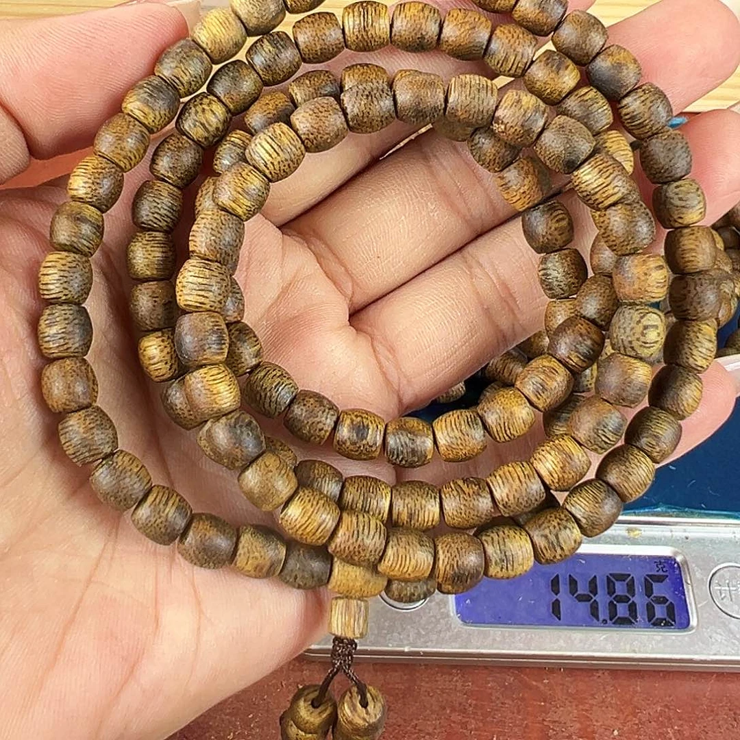 C***y沉香沉香碎屑卡6鼓珠多圈15.8g陆河