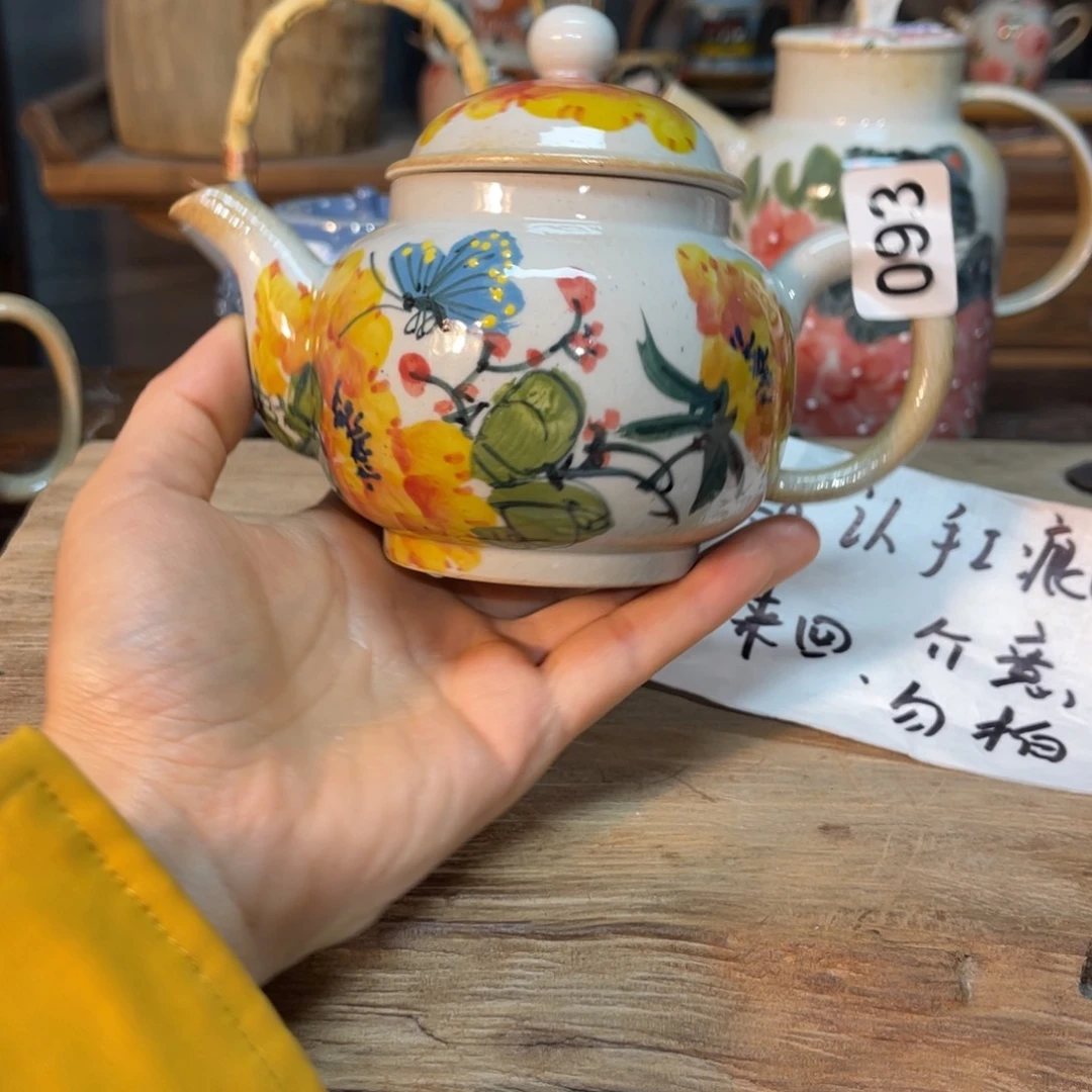 娜***努壶素浅陶瓷手工手绘