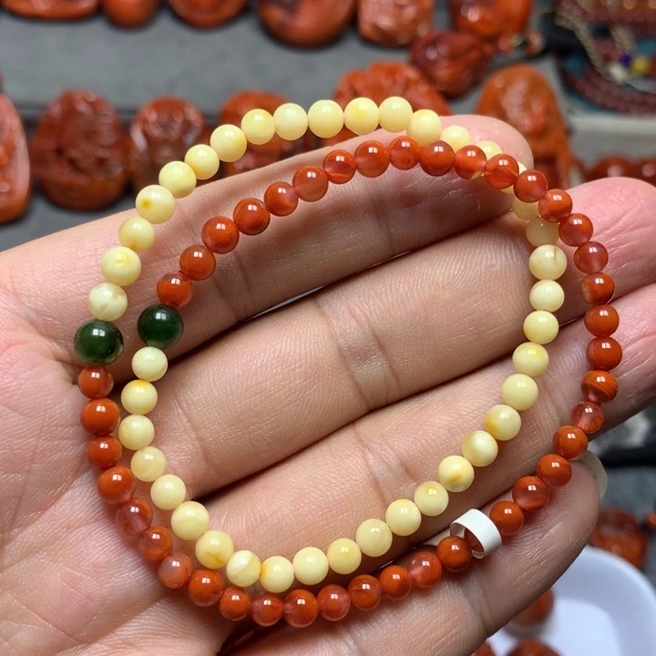 未镶嵌手串南红玛瑙4+’m