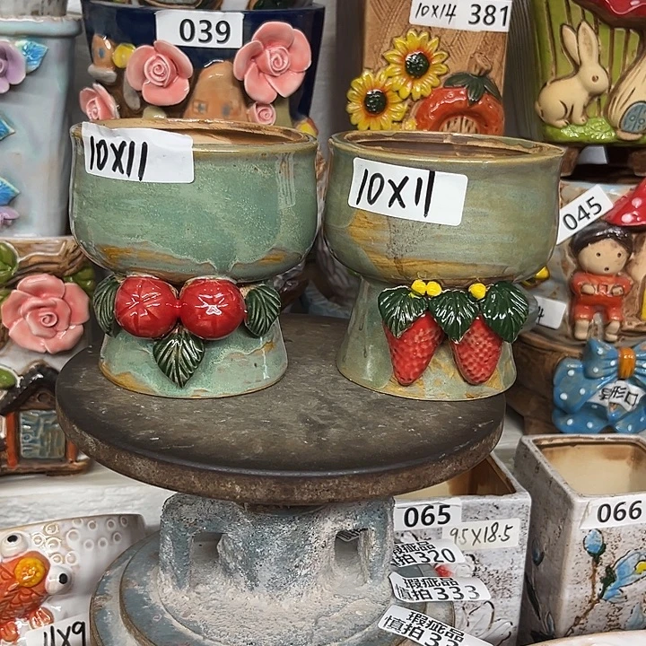 粗陶材质多肉花盆