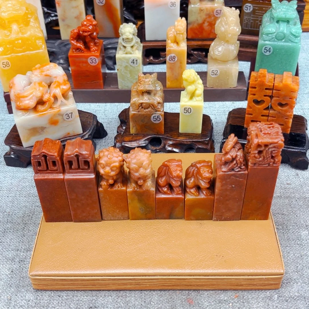 A***叶寿山石闪购商品瑕疵料8方