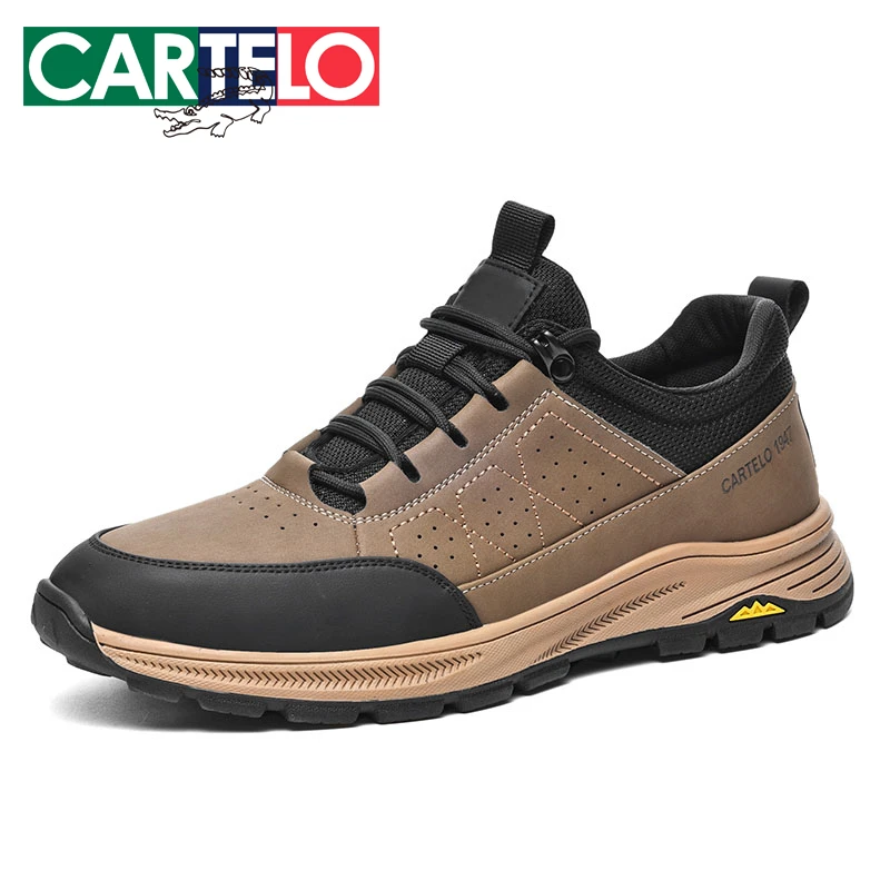 卡帝乐鳄鱼秋冬男士真皮皮鞋户外软底防滑耐磨时尚百搭防水运动鞋
