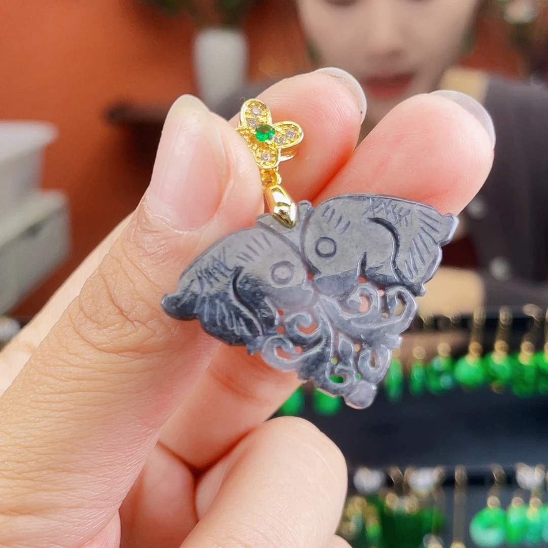 翡翠未镶嵌耳饰饰品