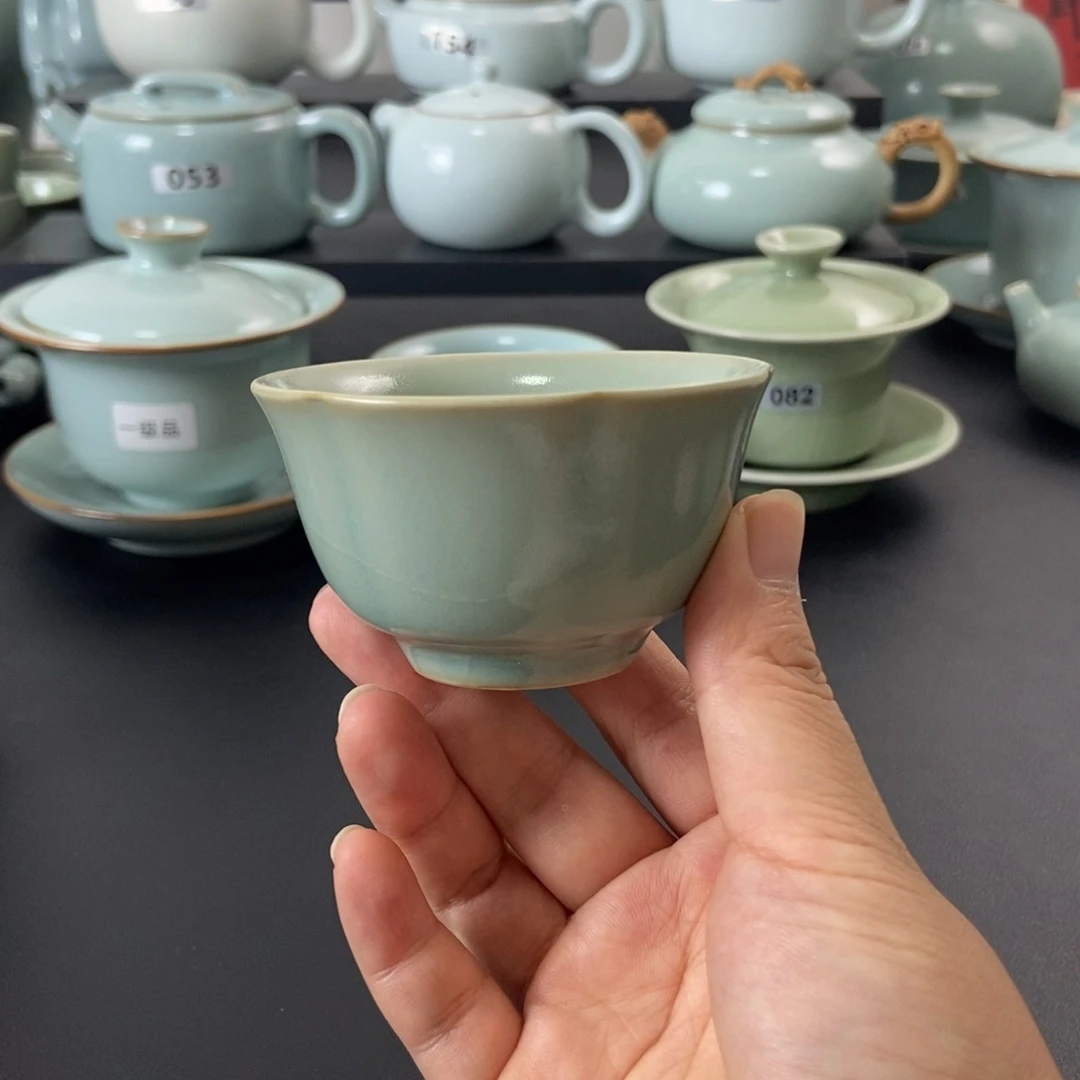 壶仿古釉水梅花杯
