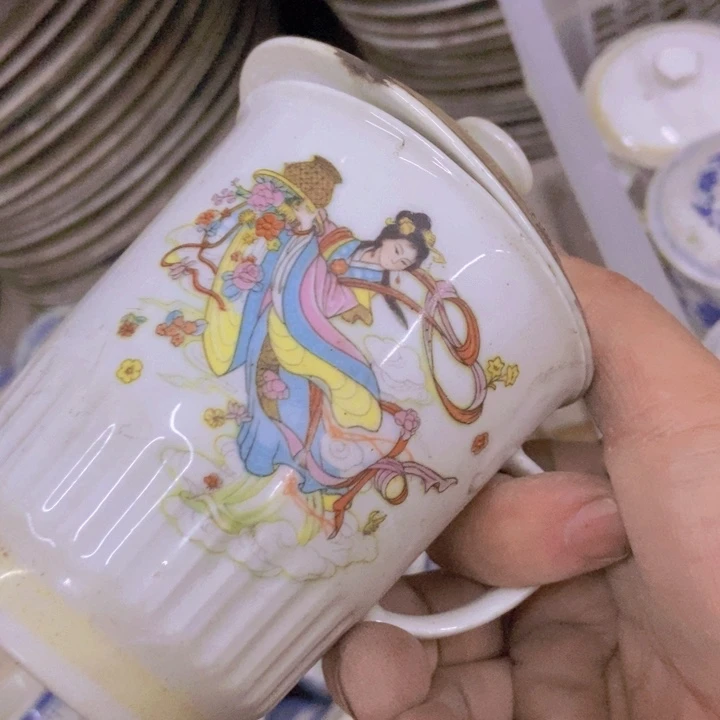 瓷景德镇人物办公杯1234