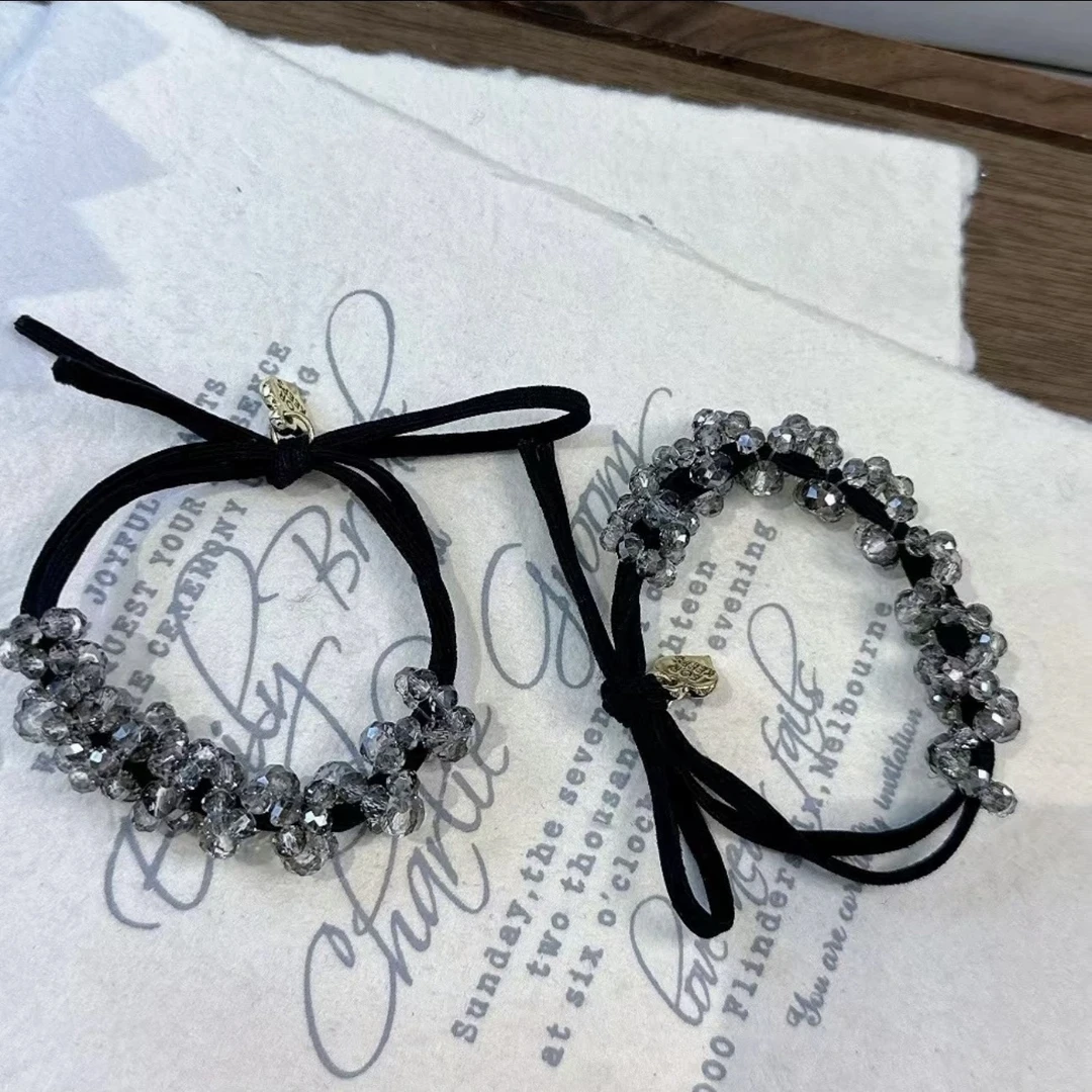 韩版东大门蝴蝶结发绳璀璨星空轻奢高级感发绳