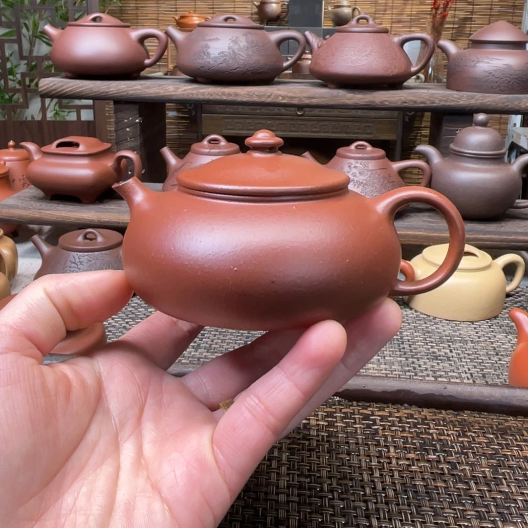 紫砂茶壶宜兴原矿紫砂手工制150微瑕