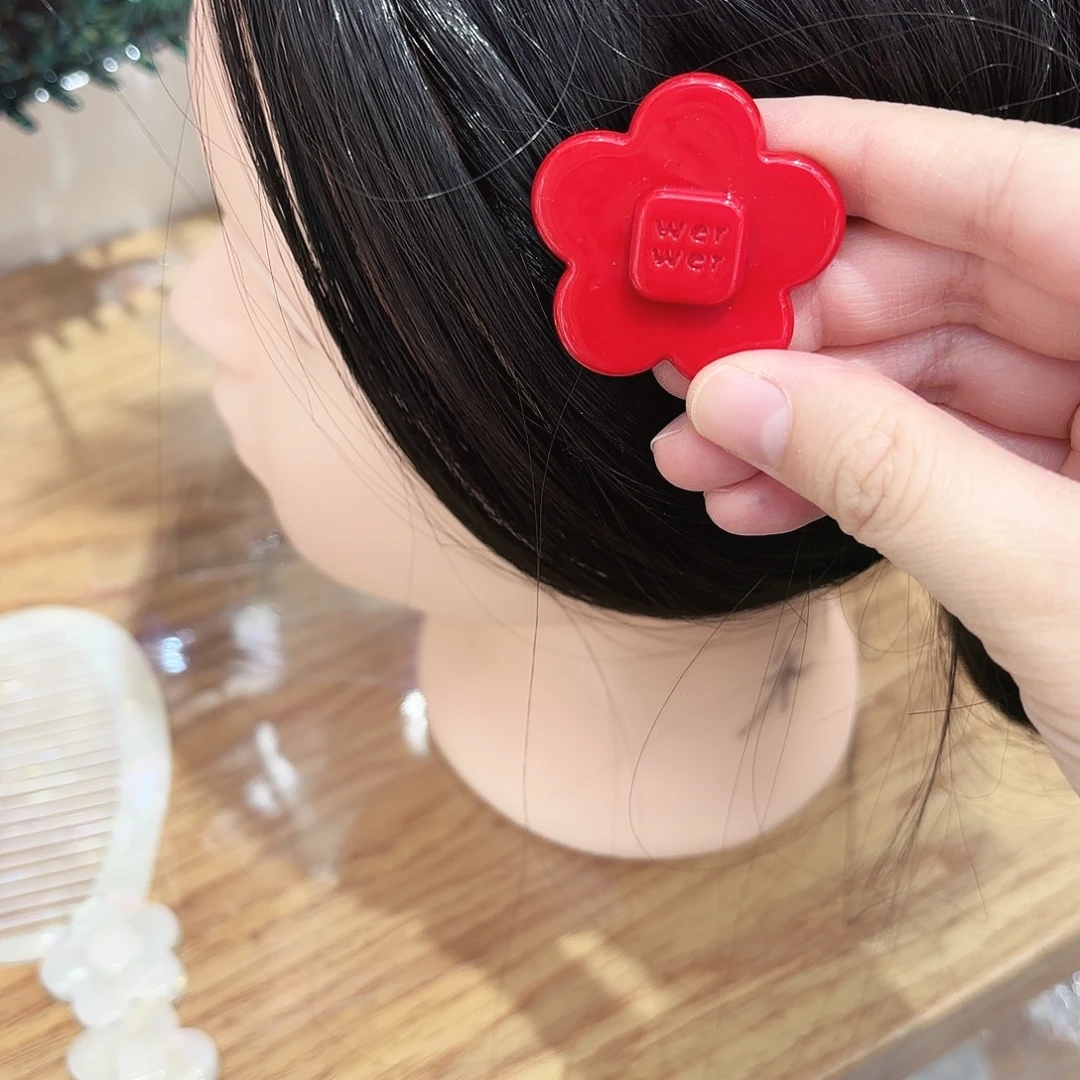 皮质铁合金小号花朵红色