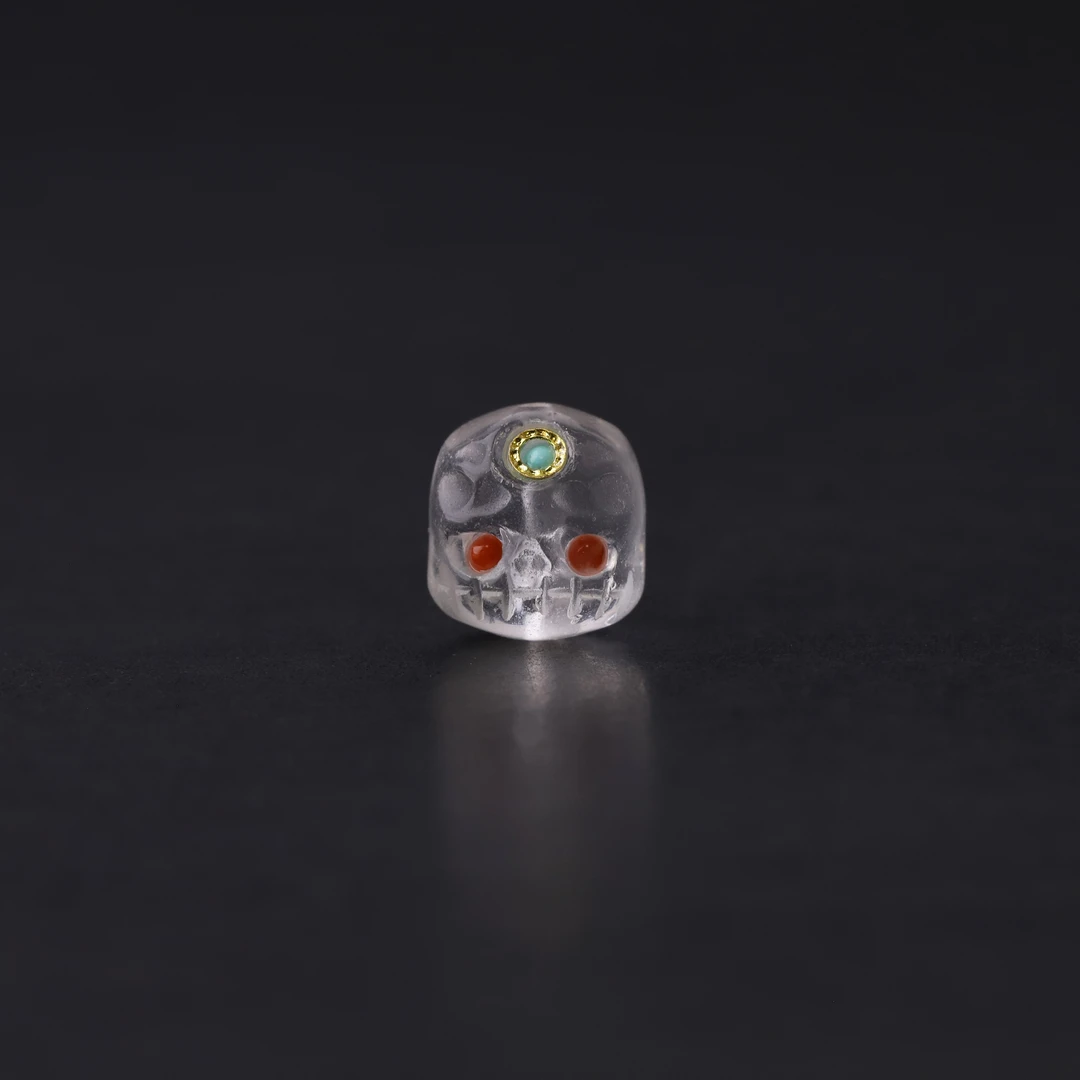 S1761琉璃阿呆顶珠隔珠配饰文玩饰品