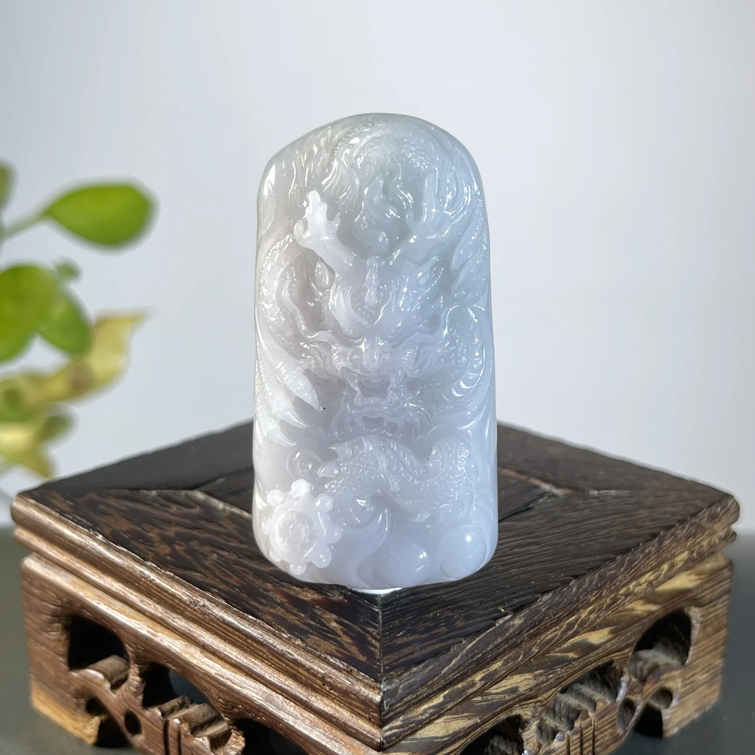 JXA06-49 天然翡翠缅甸A货 龙牌