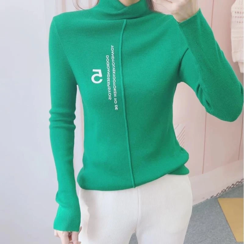 321清M1撤柜汉派时尚韩版百搭套头简约长袖高领针织打底衫326