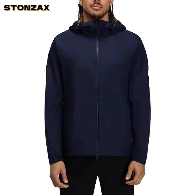 SC23648夏季户外徒步运动防晒衣男子轻薄速干透气跑步连帽外套