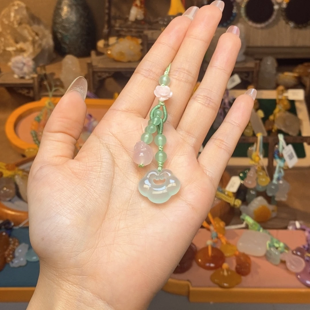 未镶嵌车挂玛瑙/玉髓挂件