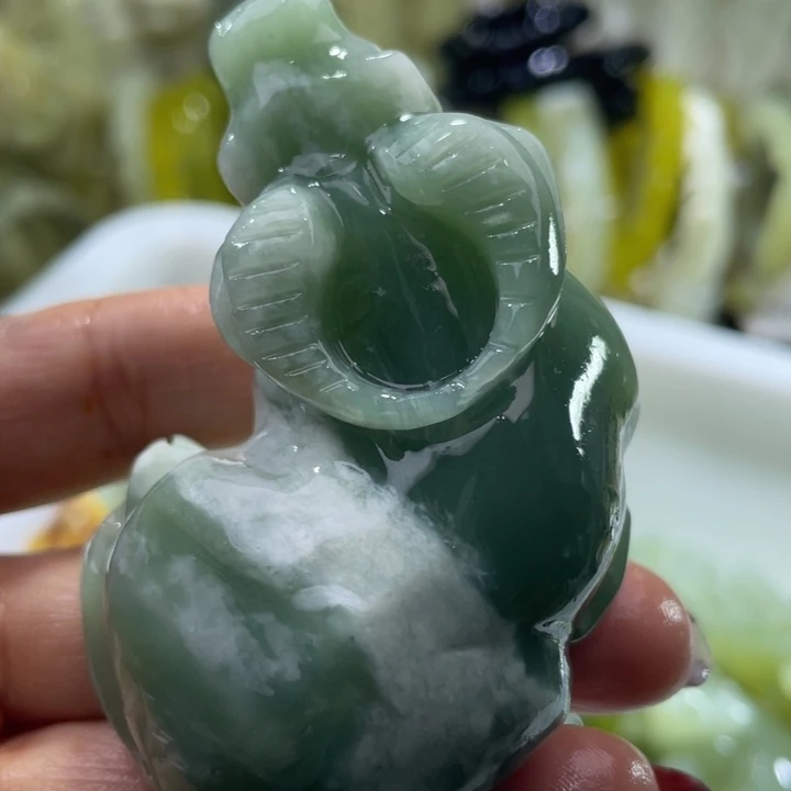 岫玉未镶嵌手把手把