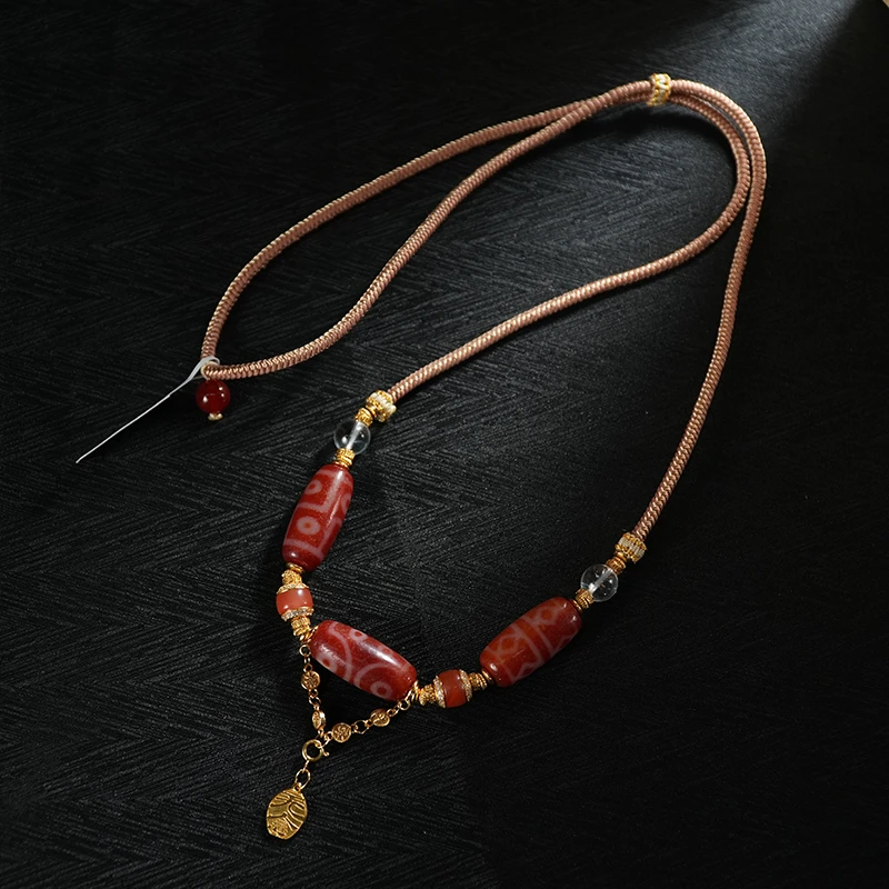 【老掌柜】六七八红肉玛瑙项链/B060907