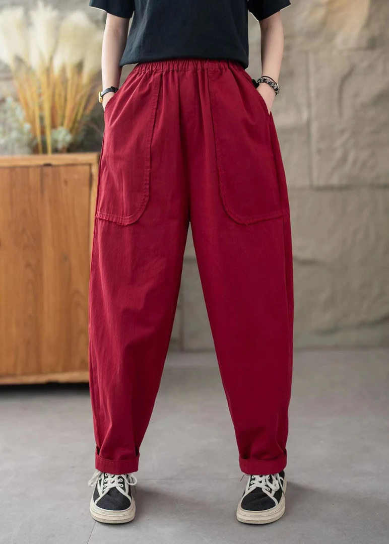 9193夏季新款沙卡水洗大版老爹裤时尚百搭