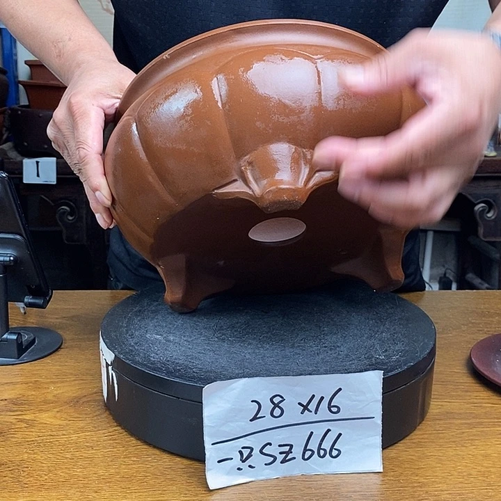 紫砂花盆货号一只SZ666